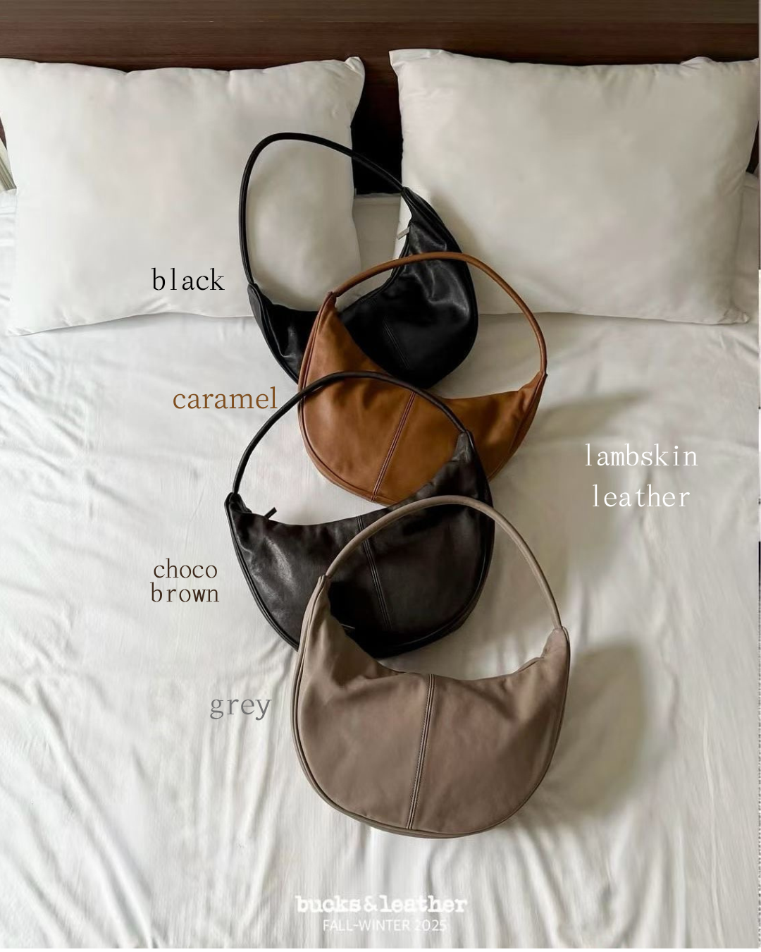 B196L 弦月袋 Curved Hobo Bag (羊皮/麂皮)