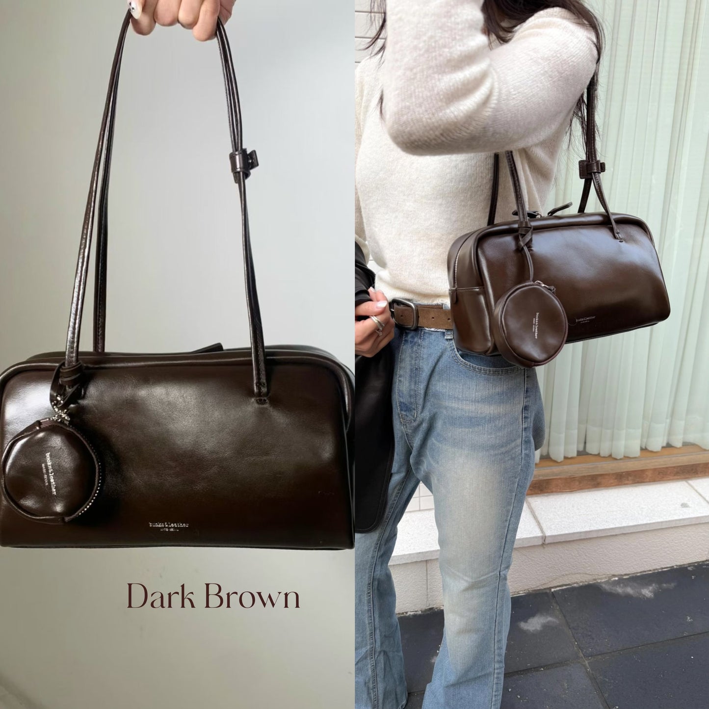 B202 牛皮亮面法棍袋 (大)