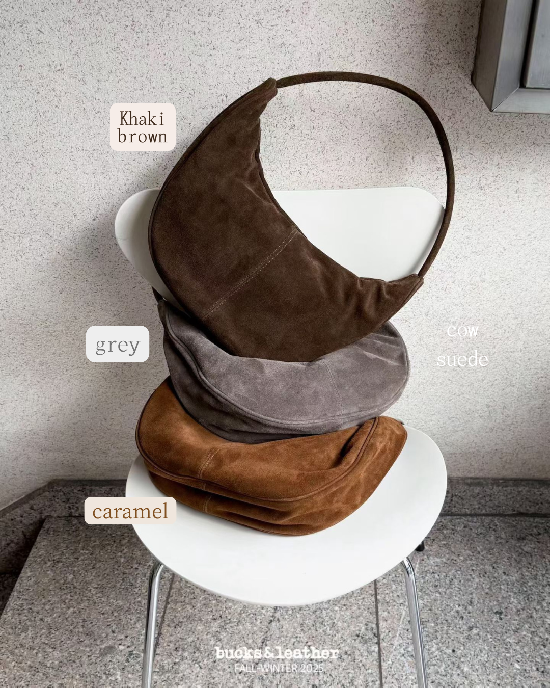 B196L 弦月袋 Curved Hobo Bag (羊皮/麂皮)