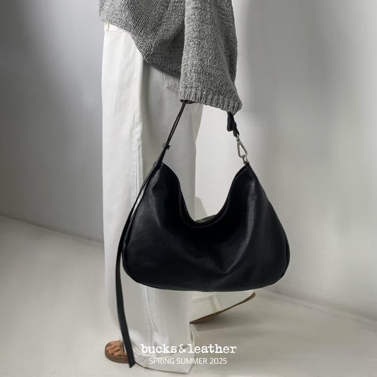 B176 羊皮拼接大容量袋