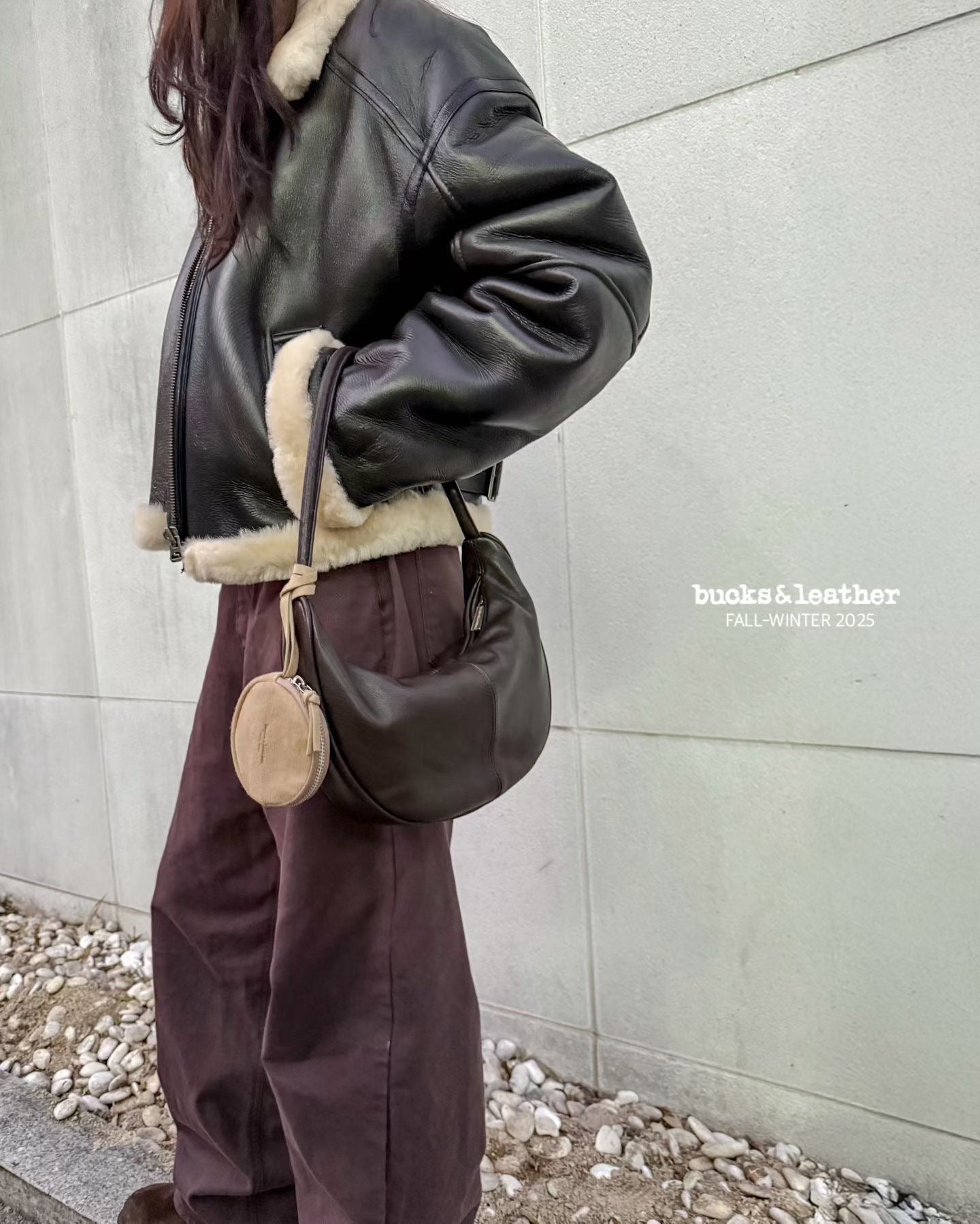 B196S 弦月袋 Curved Hobo Bag (羊皮/麂皮)(細)