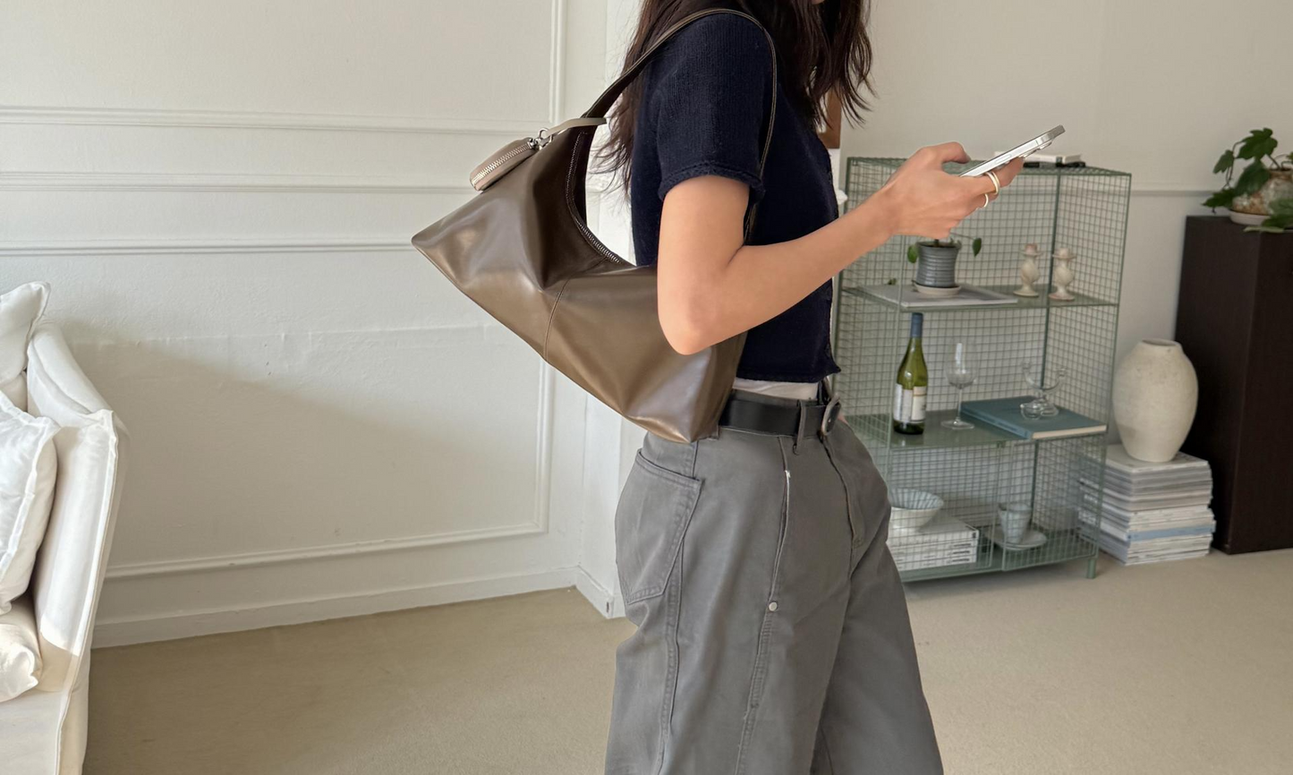 B206S bucks&leather ｜Monet Bag/亮面牛皮（小）