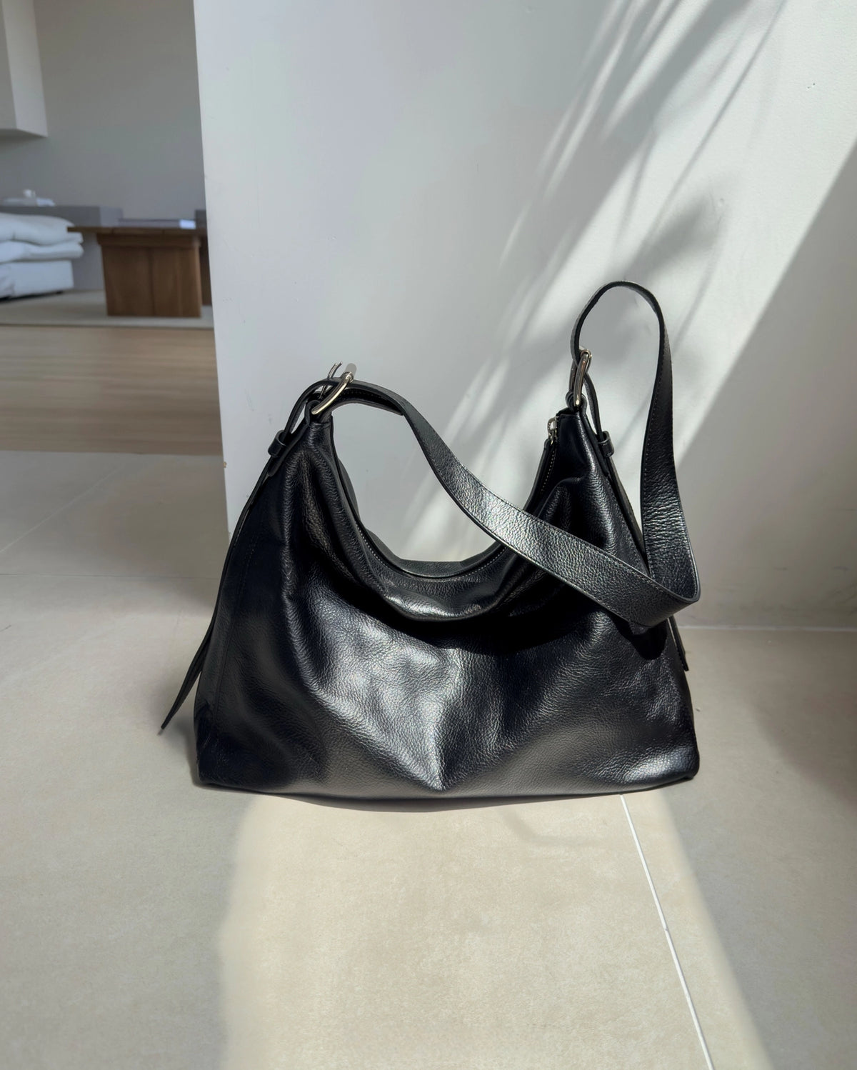 B231 Bucks&Leather Twin Buckle Bag｜牛皮