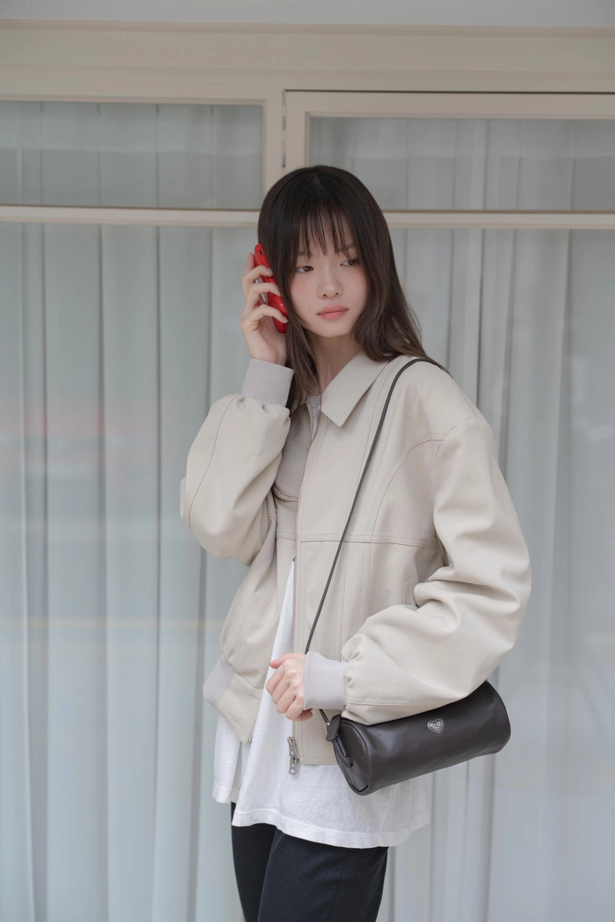 B193 bucks&leather Barrel Bag 羊皮筆筒包