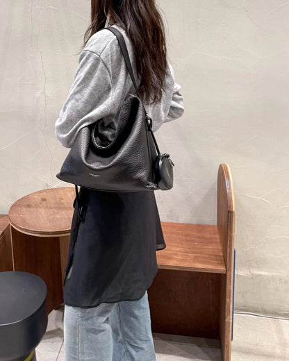B205L bucks&leather ｜Low Bag/亮面牛皮（大）