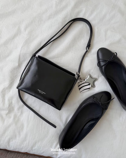 B221 bucks&leather ｜Mini Square Bag 牛皮亮面