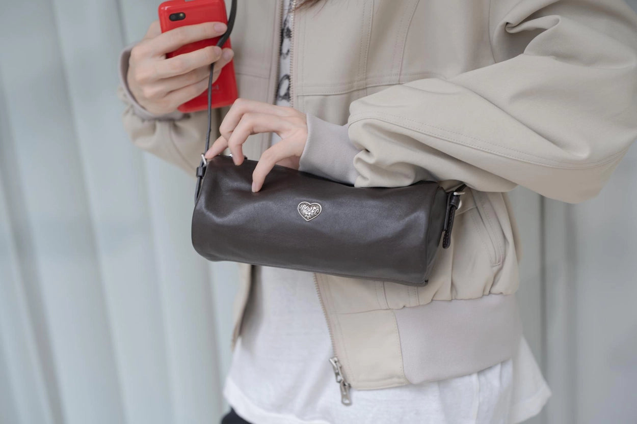 B193 bucks&leather Barrel Bag 羊皮筆筒包