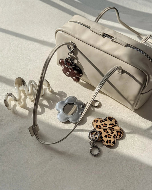 A107 Flower Mirror Keyring 花花鎖匙扣