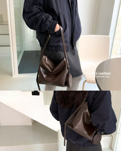 B205S bucks&leather ｜Low Bag/亮面牛皮（細）