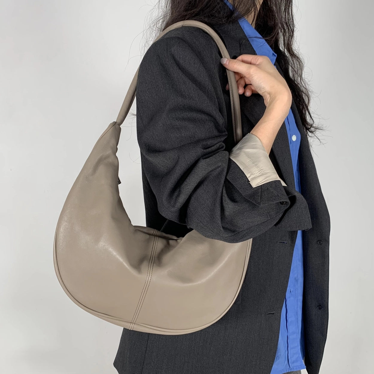 B196L 弦月袋 Curved Hobo Bag (羊皮/麂皮)