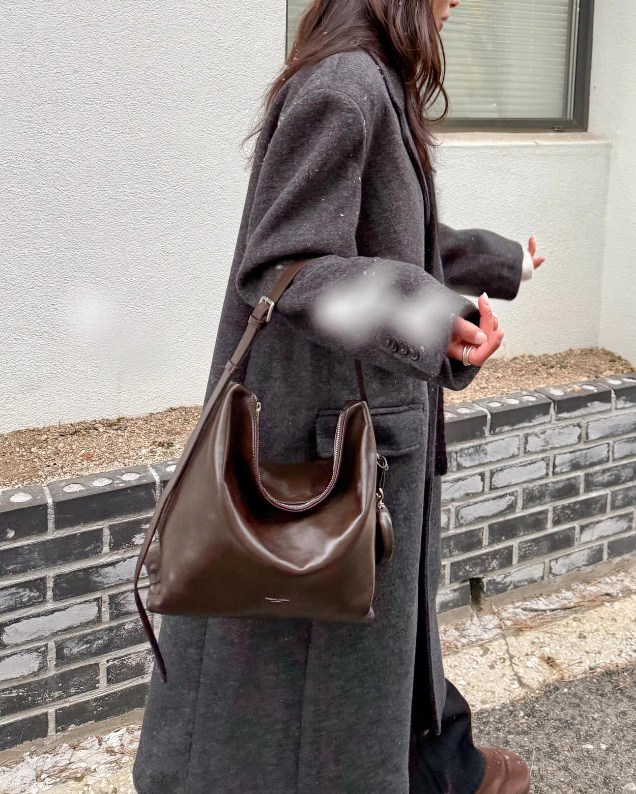 B205L bucks&leather ｜Low Bag/亮面牛皮（大）