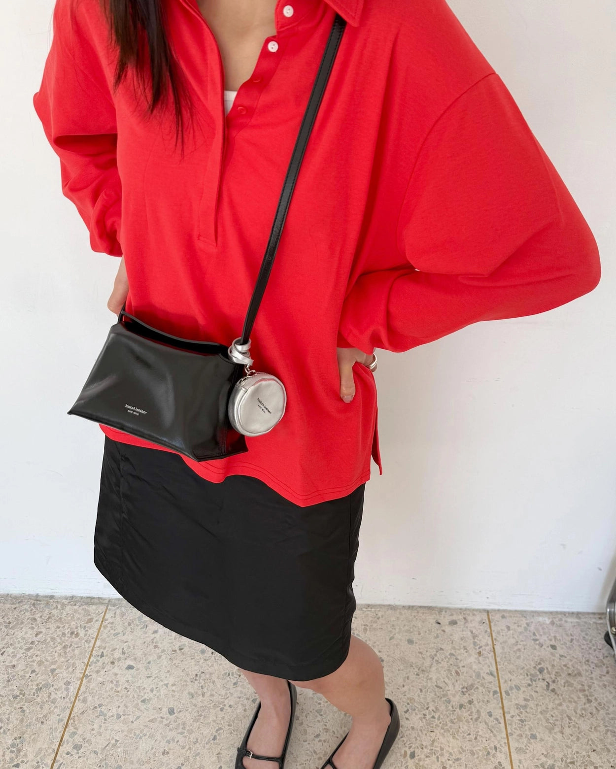 B207S bucks&leather ｜Bread Bag/亮面牛皮（S）