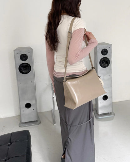 B207L bucks&leather ｜Bread Bag/亮面牛皮（大）