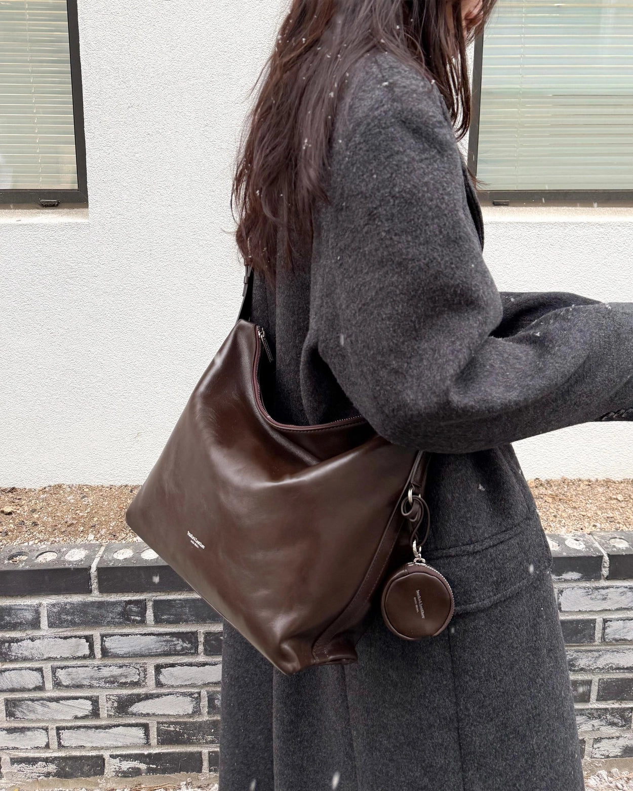 B205L bucks&leather ｜Low Bag/亮面牛皮（大）