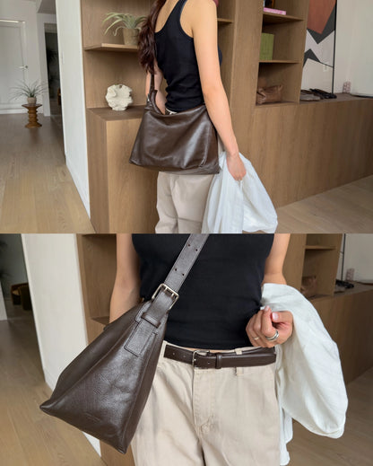 B231 Bucks&Leather Twin Buckle Bag｜牛皮