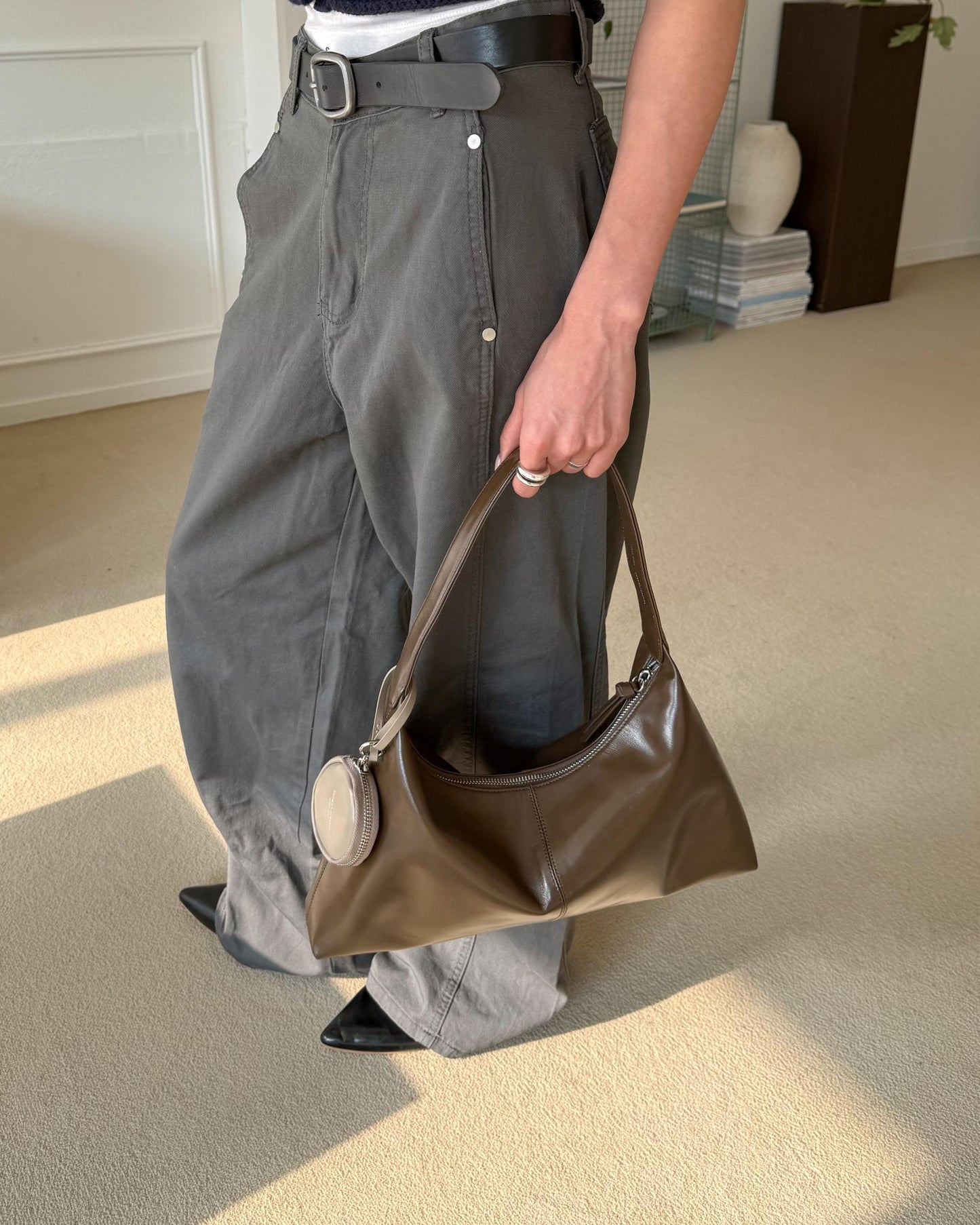 B206S bucks&leather ｜Monet Bag/亮面牛皮（小）