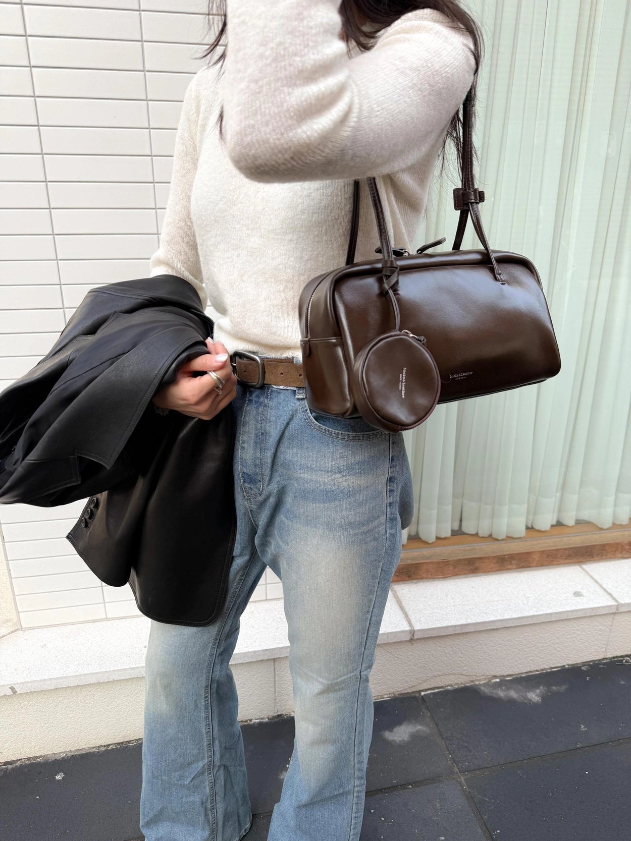 B202 牛皮亮面法棍袋 (大)