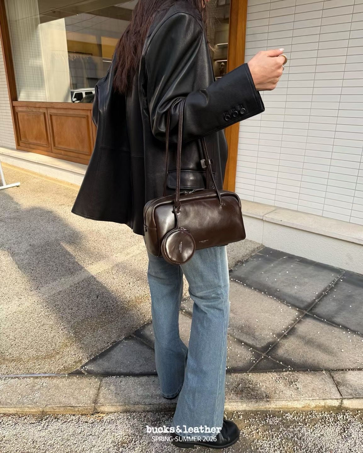 B202 牛皮亮面法棍袋 (大)