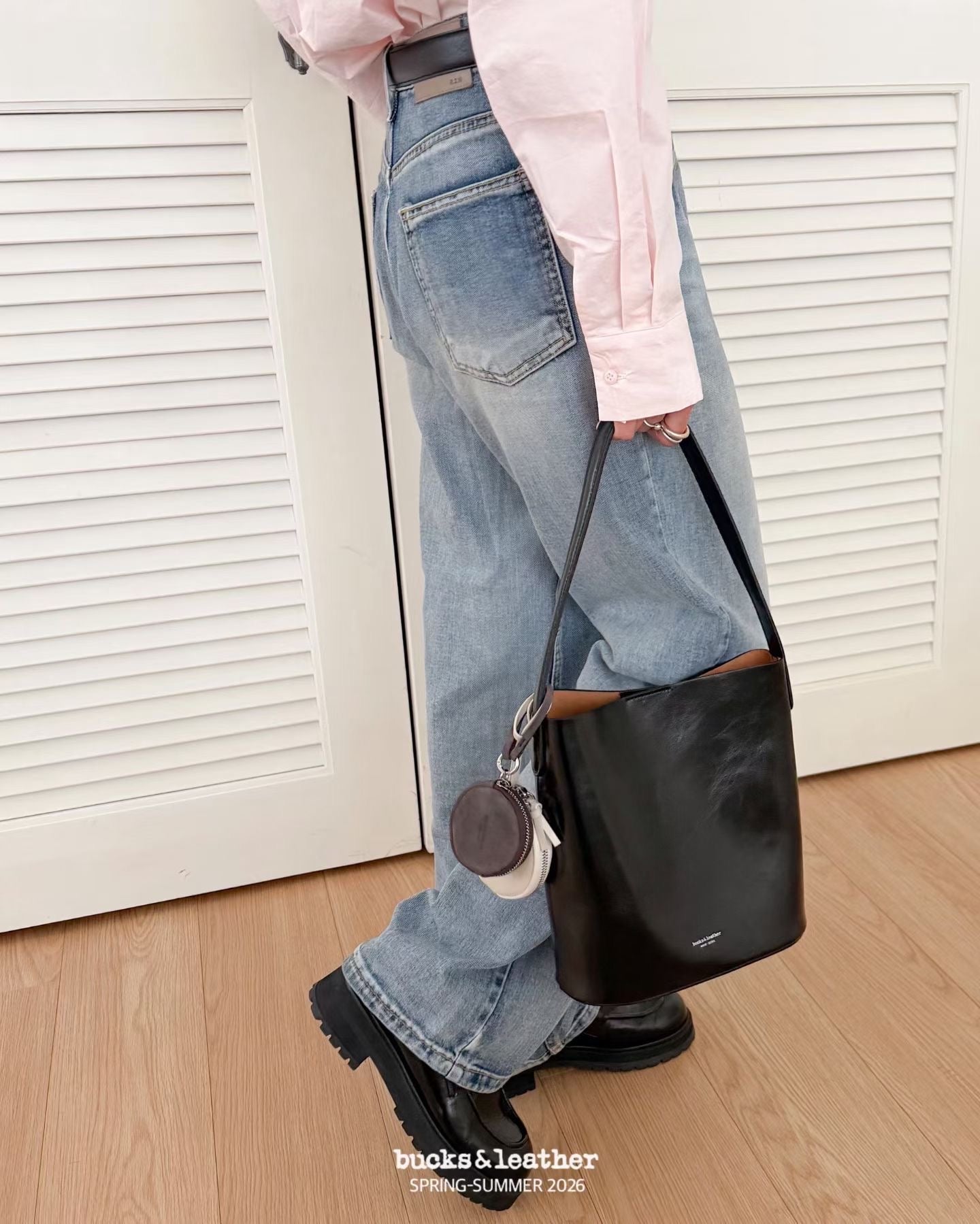 B268 牛皮令面| bucket bag