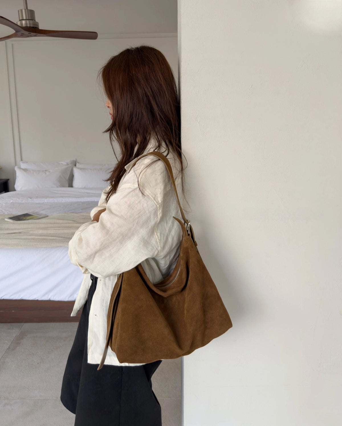 B231 Bucks&Leather Twin Buckle Bag｜麂皮