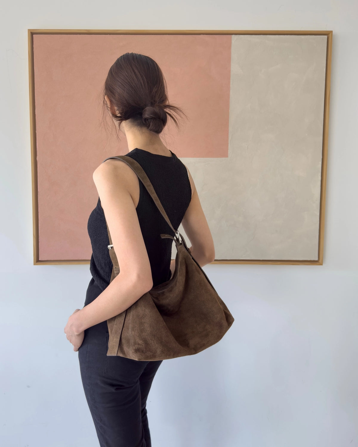 B231 Bucks&Leather Twin Buckle Bag｜麂皮