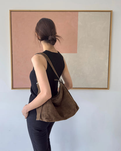 B231 Bucks&Leather Twin Buckle Bag｜麂皮