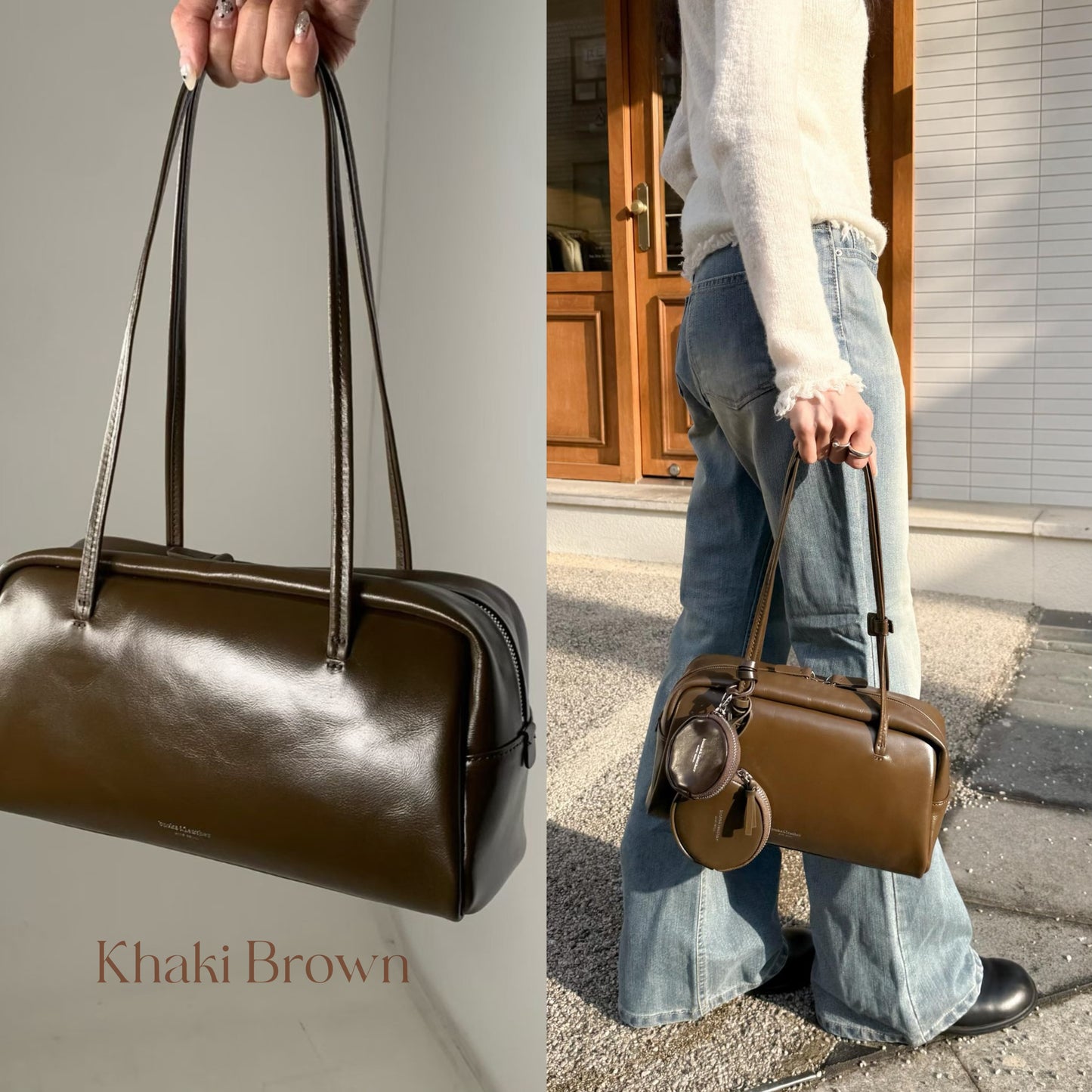 B202 牛皮亮面法棍袋 (大)