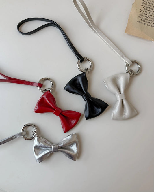 A104 亮面牛皮｜Cute Ribbon Keyring