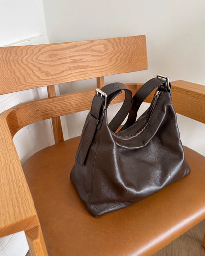 B231 Bucks&Leather Twin Buckle Bag｜牛皮