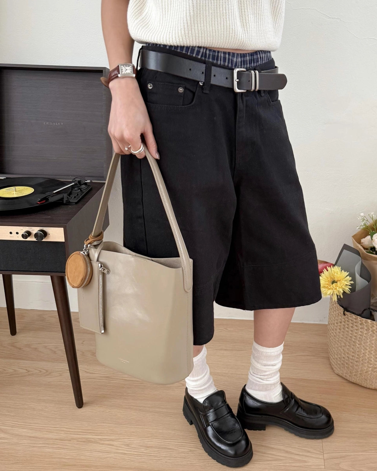 B268 牛皮令面| bucket bag