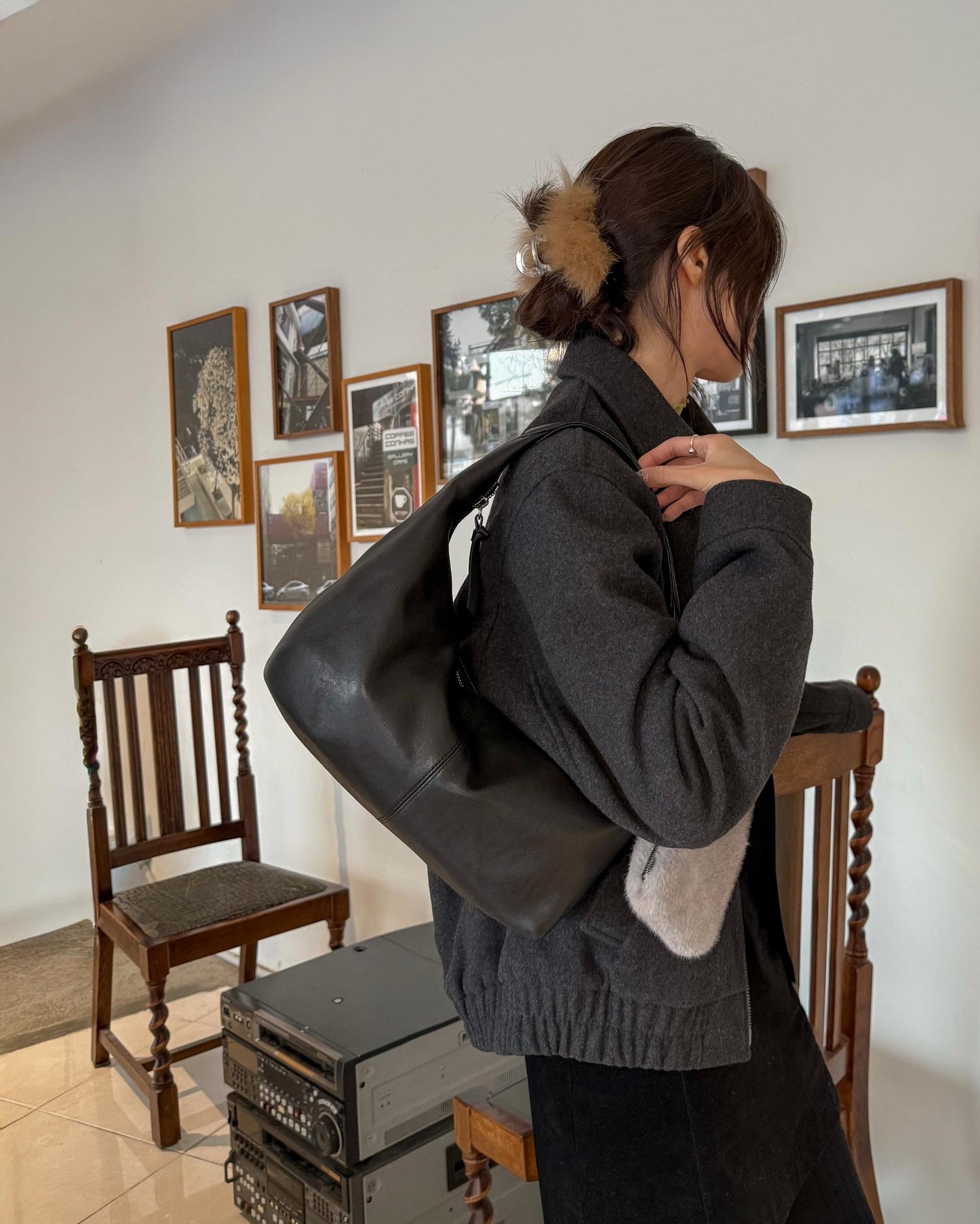 B130M 軟熟羊皮 Hobo Bag（M）