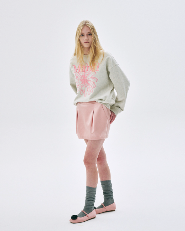 SWEATSHIRT FLOWERMARDI NEEDLEWORK_OATMEAL PEONY