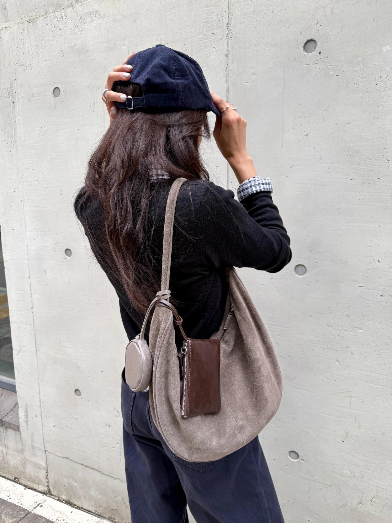 B196L 弦月袋 Curved Hobo Bag (羊皮/麂皮)