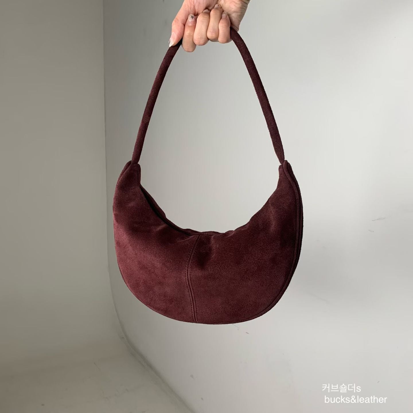 B196S 弦月袋 Curved Hobo Bag (羊皮/麂皮)(細)