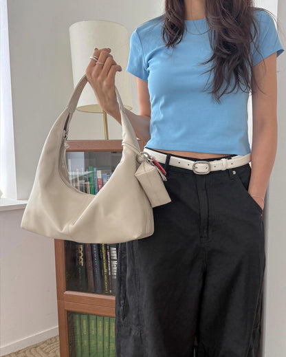 B218 亮面牛皮｜Daily Hobo Bag