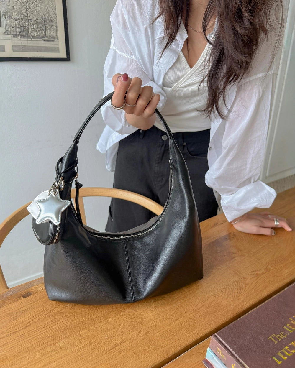 B218 亮面牛皮｜Daily Hobo Bag