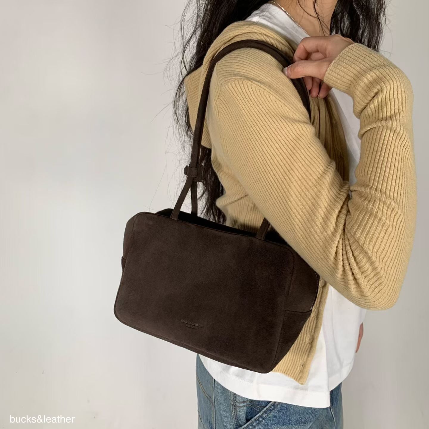 B188 SuedeBlock Bag (麂皮/大size)