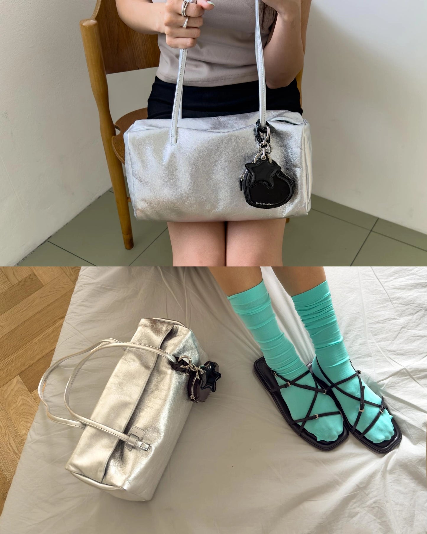 B222 羊皮&牛皮｜Magnetic Brick Shoulder Bag
